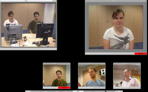 A screenshot of running GColl videoconference